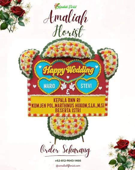 Papan Bunga Pernikahan Sedulun